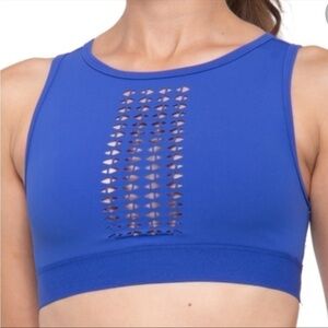 VINA blue perforated sports bra. Size XS